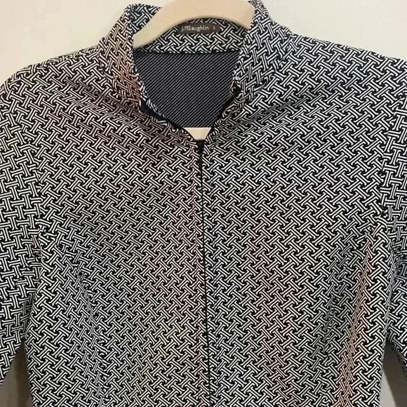 J.McLaughlin Billie Zip Jacket in Black & White Size Small - Picture 5 of 14